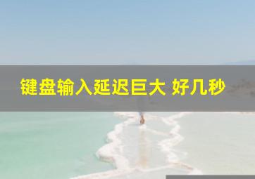 键盘输入延迟巨大 好几秒